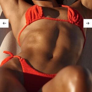 Monday Swim Hanalei Bottom in Chili Pepper Crinkle